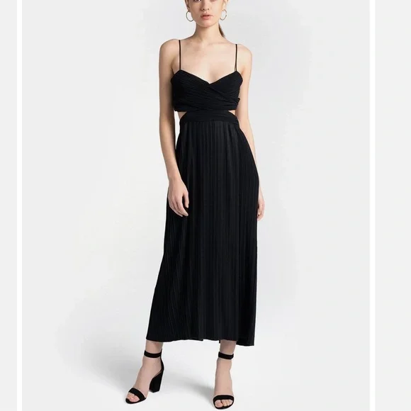 strapless open back dress Printed Pleated Bandeau Tube Maxi Dress